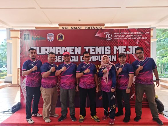 Sukses Juarai Grup C, Tim Kemenkumham Jateng Melenggang Ke Perempat Final Turnamen Tenis Meja Hari Pengayoman Ke 79