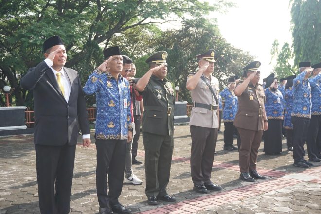 Kemenkumham Jateng Hadiri Upacara Ziarah dan Tabur Bunga Dalam Rangka Hari Korpri Ke 53 Tahun 2024