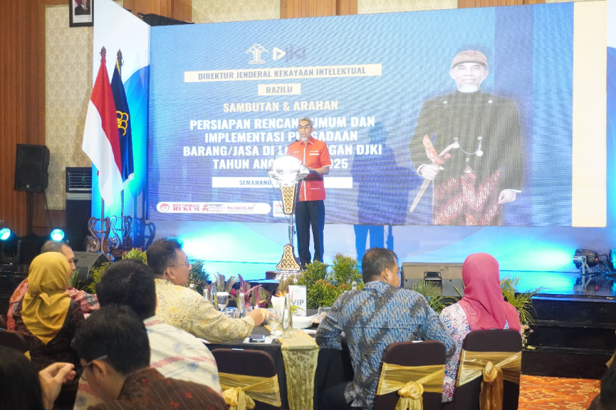 Dirjen DJKI Buka Persiapan Rencana Umum dan Implementasi Pengadaan Barang/Jasa TA 2025, Pintu Pratama Kemenkumham Jateng Hadir Menyaksikan