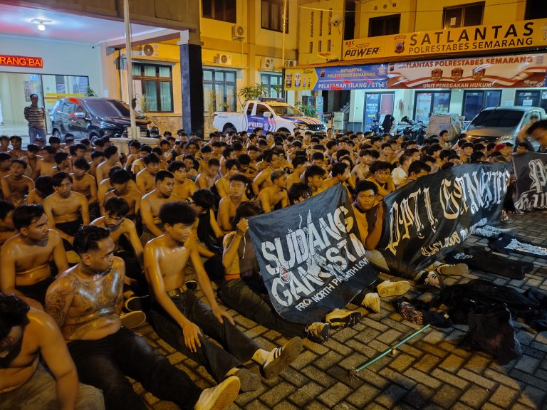 Polrestabes Semarang Tangkap 278 Orang Usai Konvoi yang Ceroboh dan Urakan