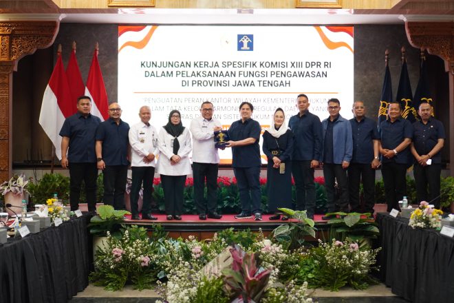 Komisi XIII DPR RI Apresiasi Kinerja Kanwil Kemenkum Jateng dalam Harmonisasi Regulasi Daerah